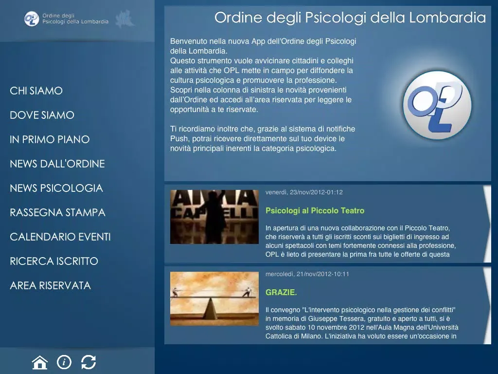 OPL - Ordine degli psicologi della Lombardia iPad  स्क्रीनशॉट