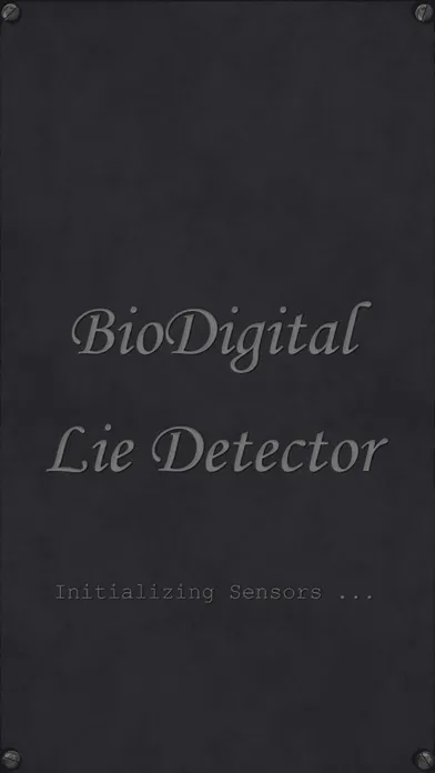 Capturas de tela do BioDigital Lie Detector