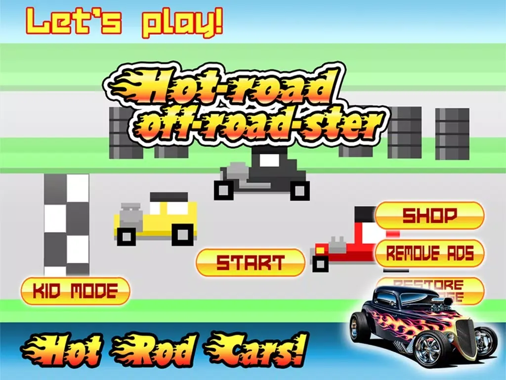 Hot-Rod Off RoadSter FREE : Super tiny Pixel Car race iPad  Ekran Görüntüleri