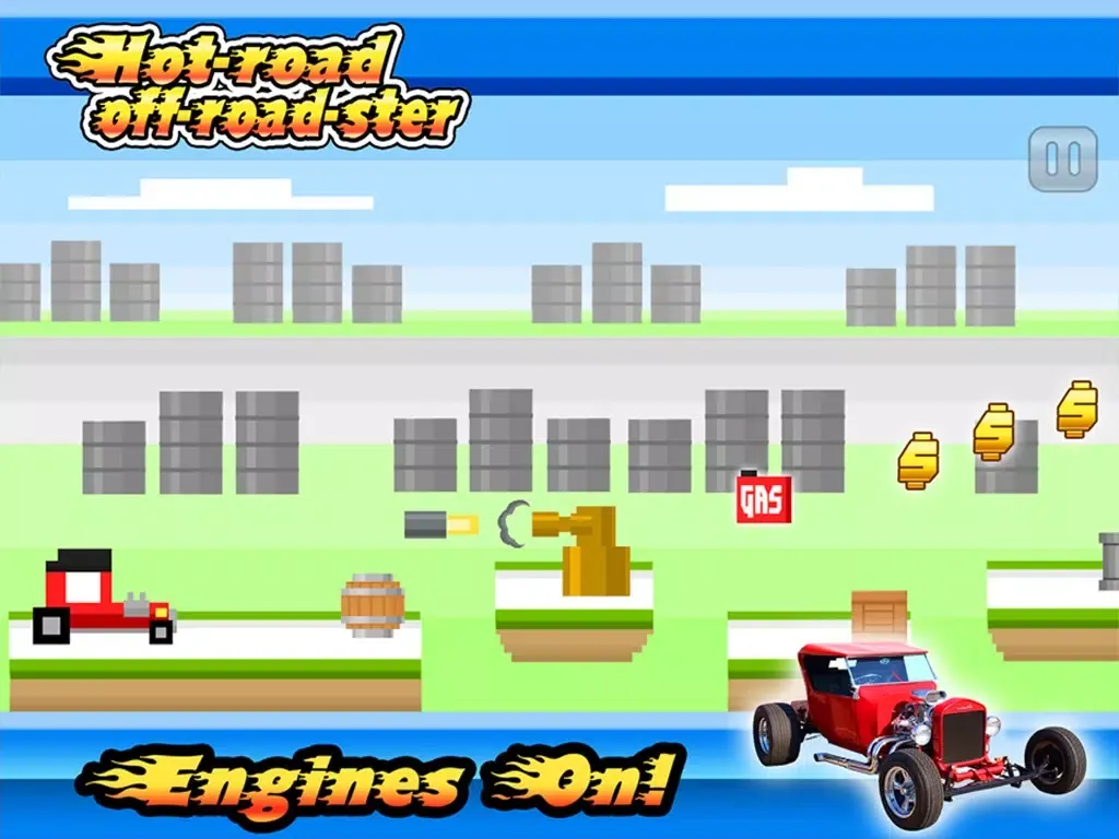 Hot-Rod Off RoadSter FREE : Super tiny Pixel Car race iPad  Ekran Görüntüleri