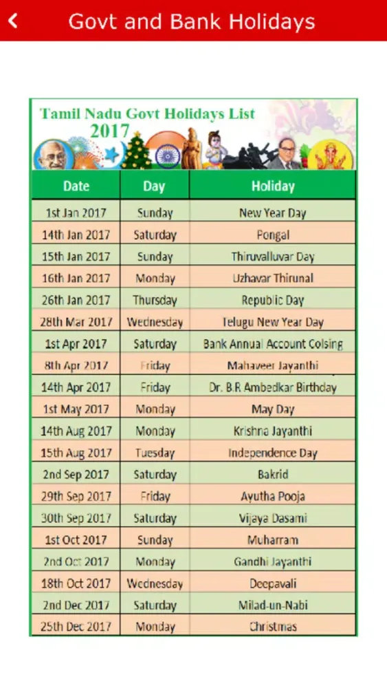 Скриншоты Tamil Calendar 2017