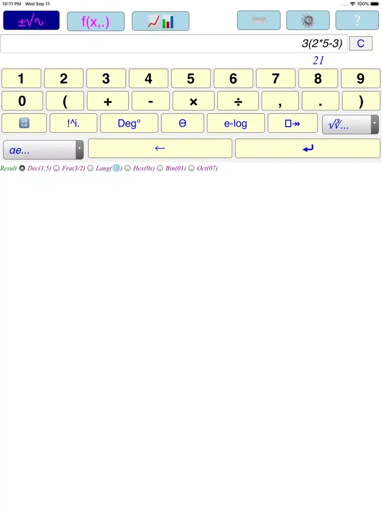 Ảnh chụp màn hình của SCal Pro Scientific Calculator iPad 