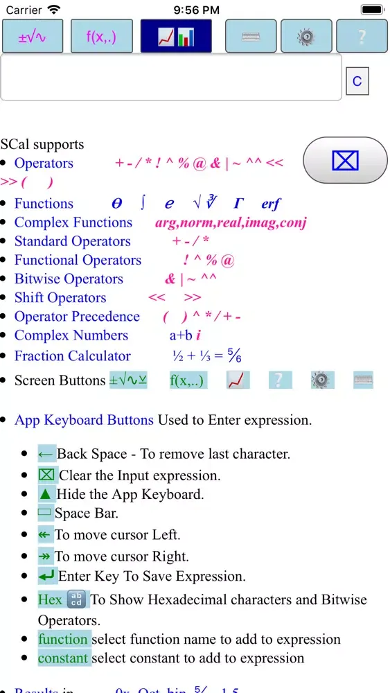 Ảnh chụp màn hình của SCal Pro Scientific Calculator