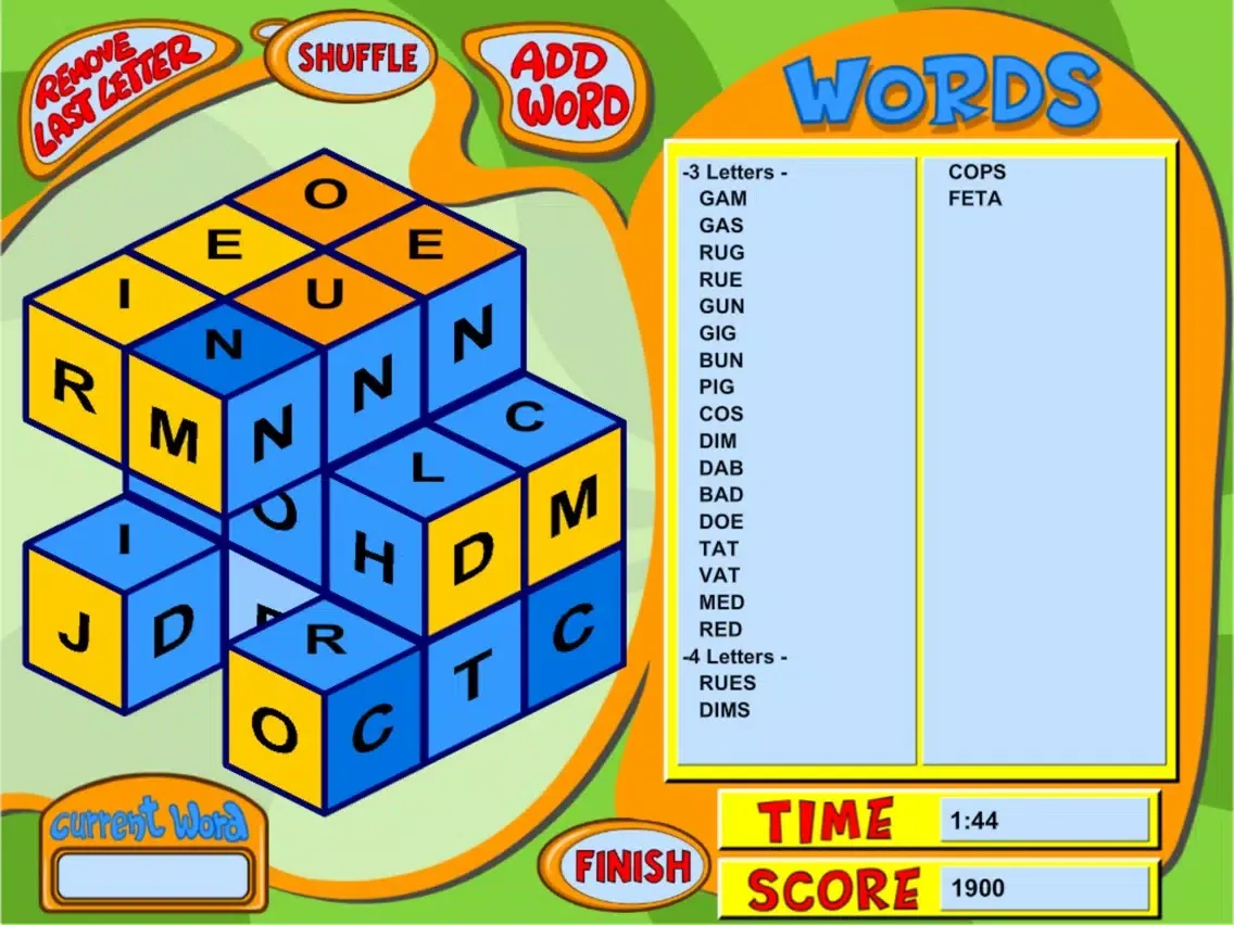 Zrzuty ekranu Cubic Words iPad 