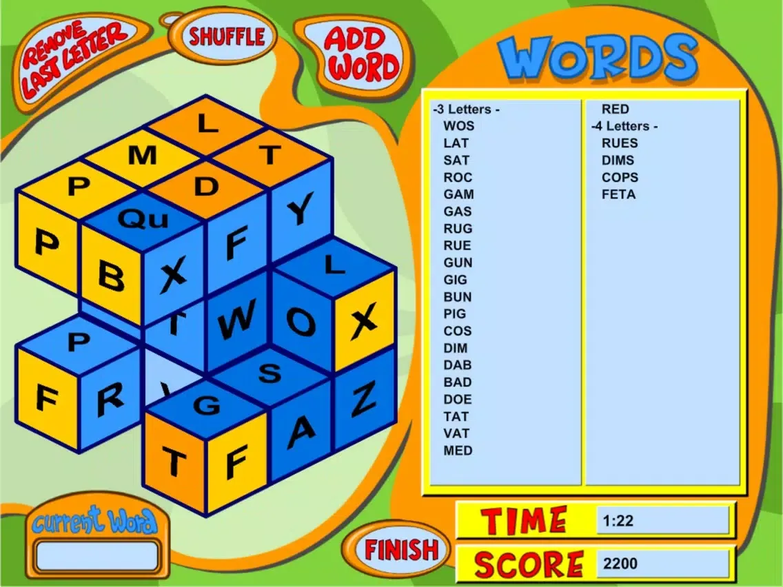 Zrzuty ekranu Cubic Words iPad 
