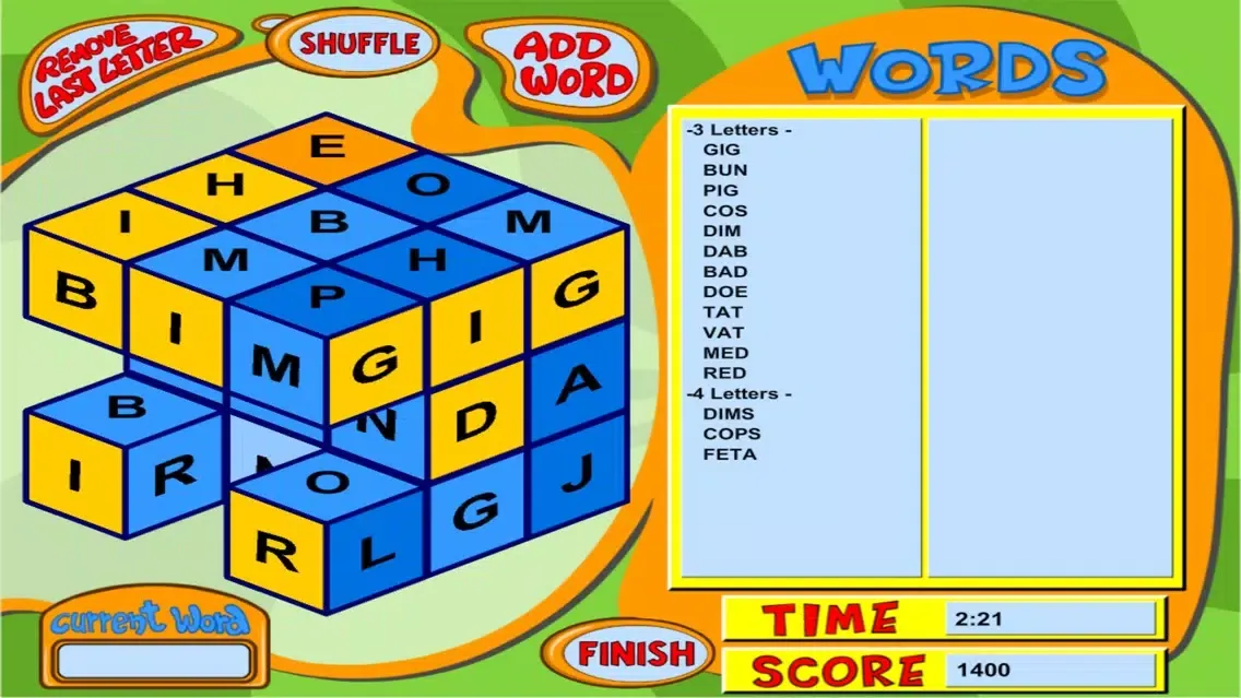 Zrzuty ekranu Cubic Words