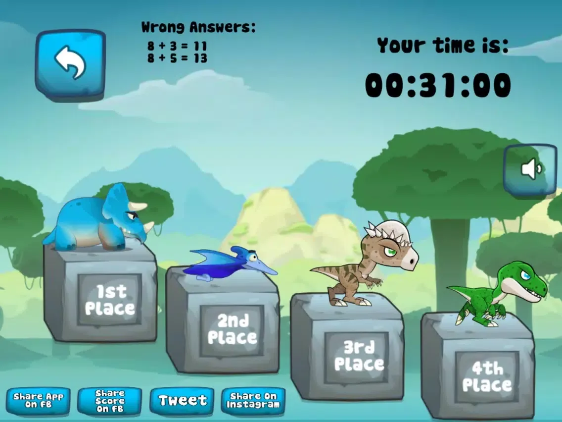Dino Math Racing iPad 应用截图