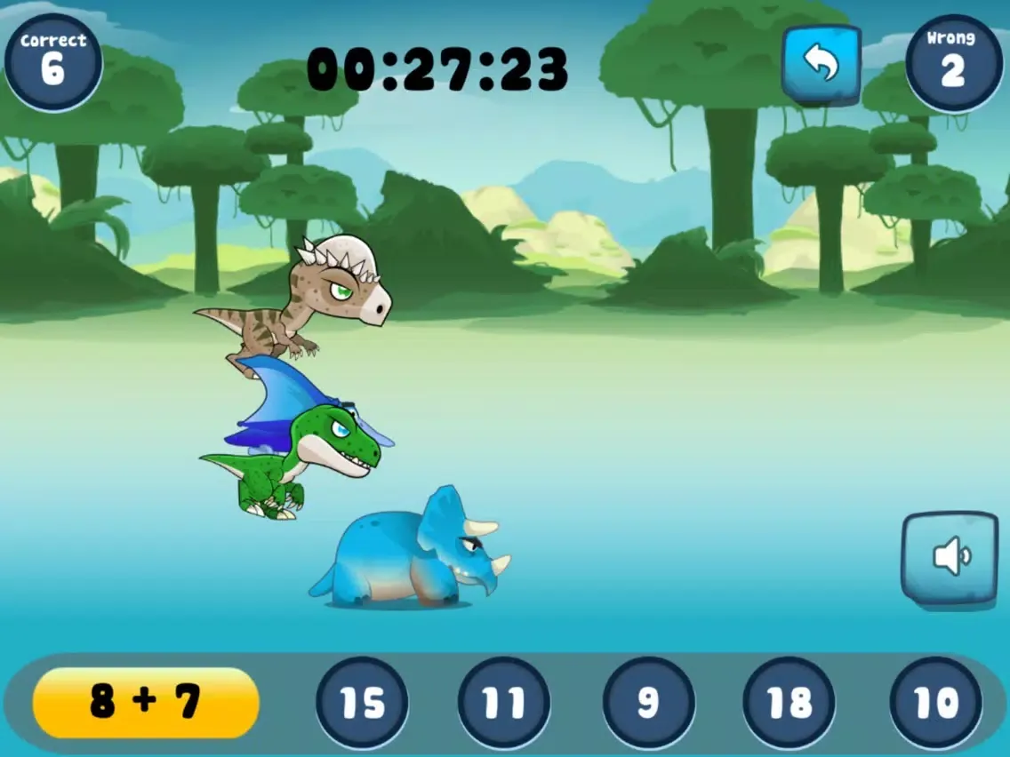 Dino Math Racing iPad 应用截图