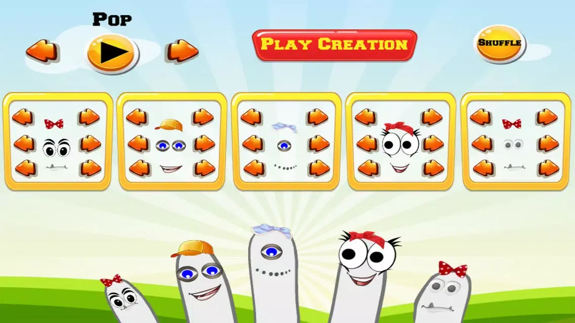 Capturas de tela do Family Finger Puppets Free