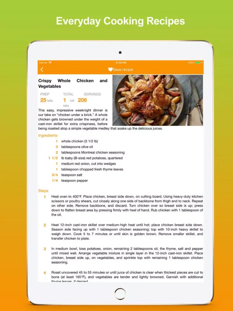 Screenshot di Cooking Recipes - Meal Ideas iPad 