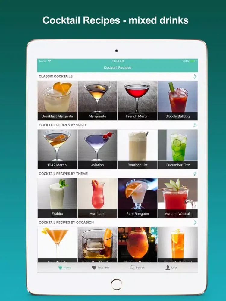 تصاویر Cocktail Recipes- Mixed Drinks iPad 