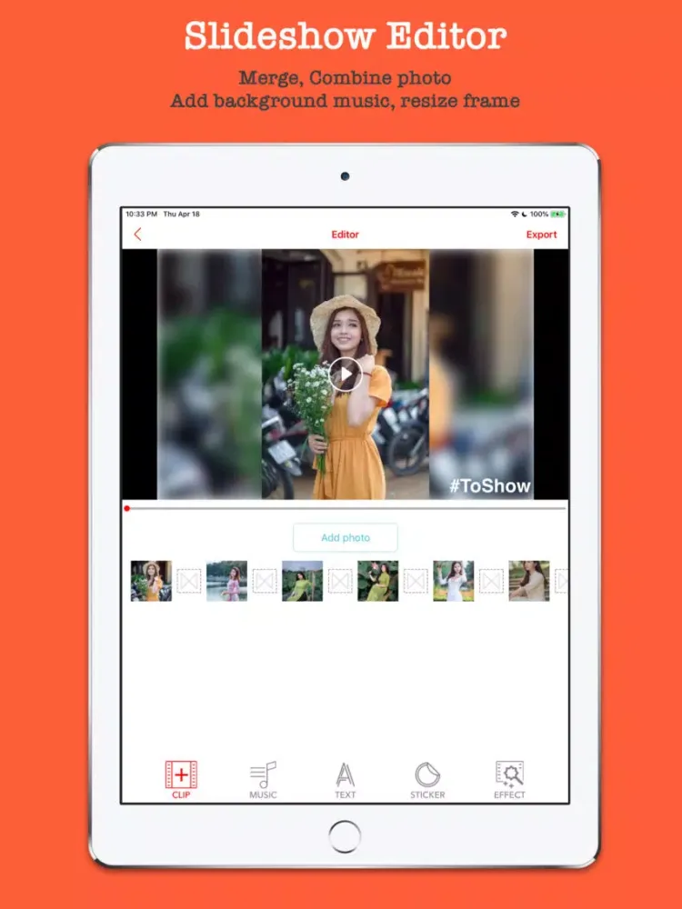 ToShow : Make Photo Slideshow iPad 应用截图