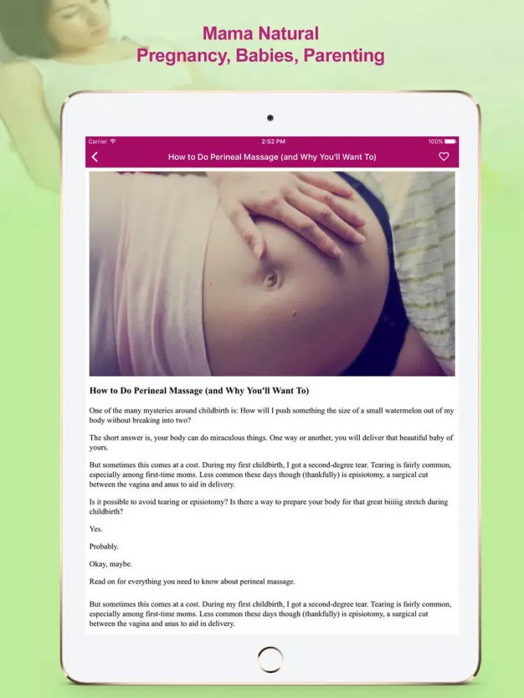 تصاویر Mama natural - take care baby iPad 