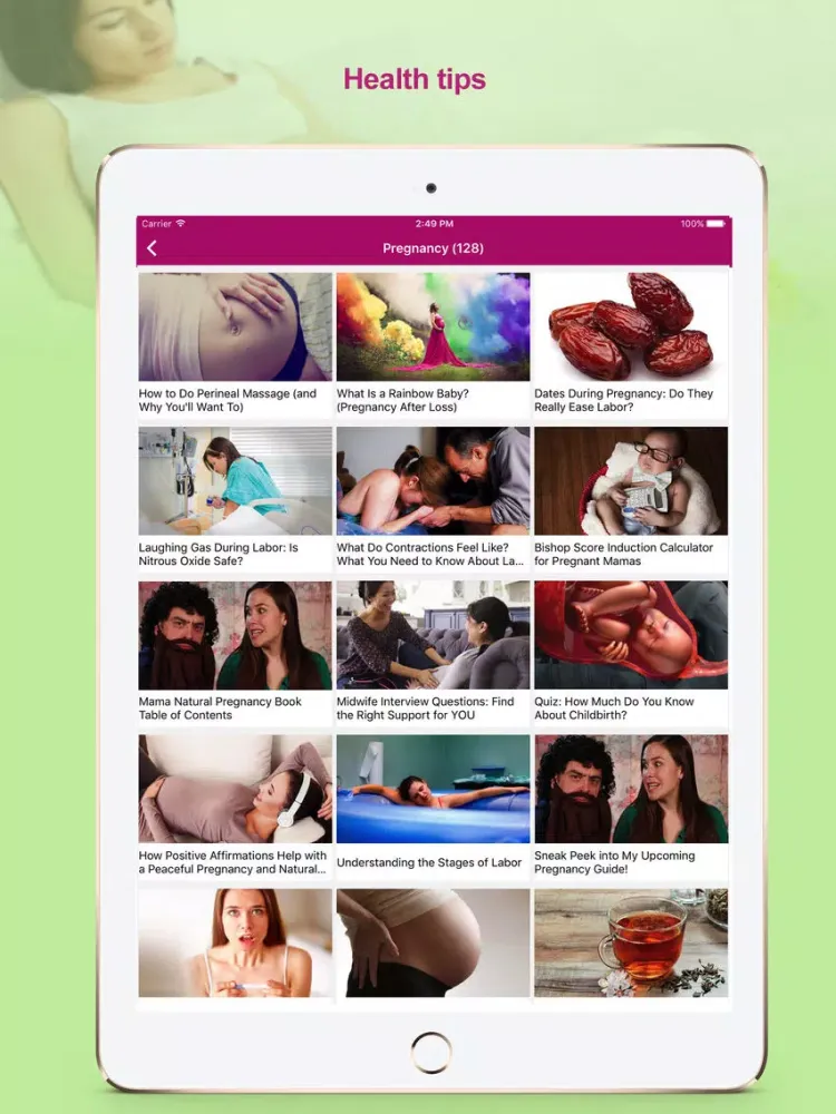 تصاویر Mama natural - take care baby iPad 
