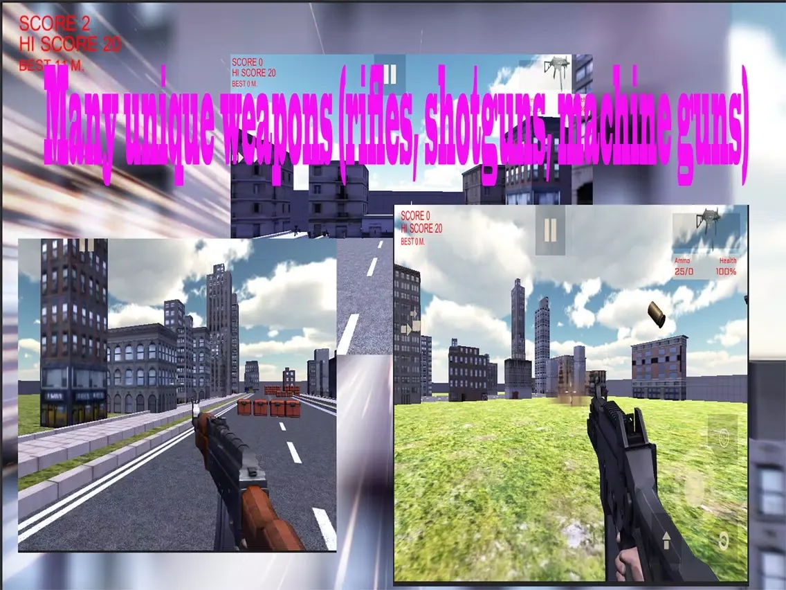 Capturas de tela do Zombies Shoot Reload iPad 