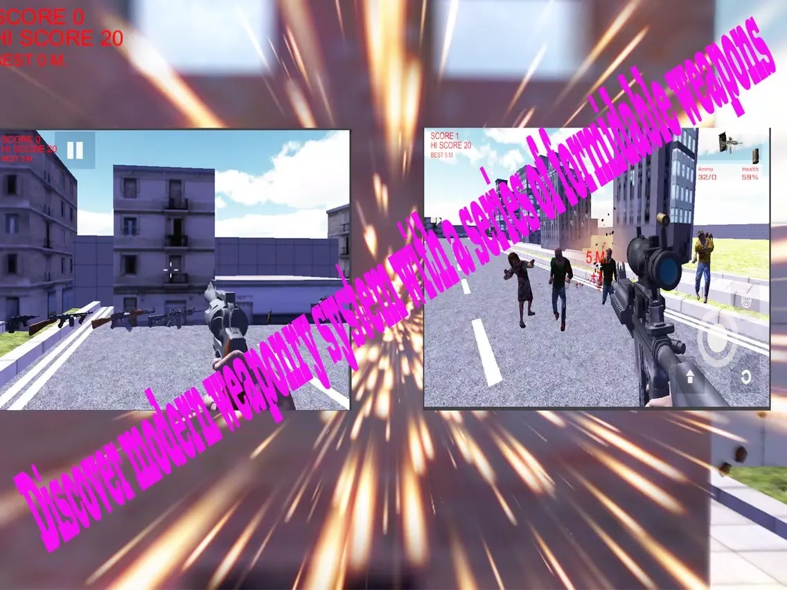Capturas de tela do Zombies Shoot Reload iPad 