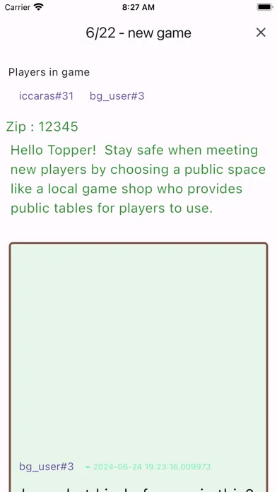 Tabletoppers' Boardgame App Screenshots