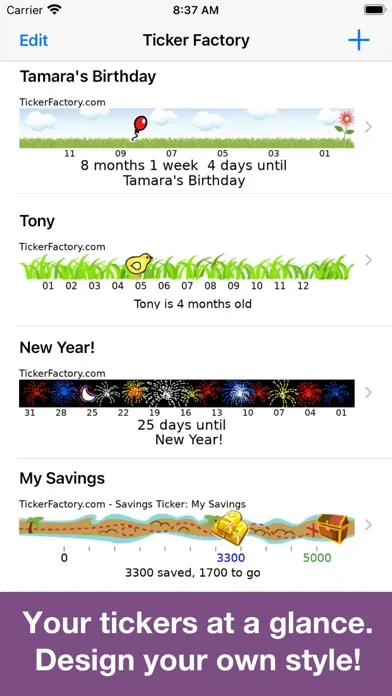 صور Ticker Factory Widget