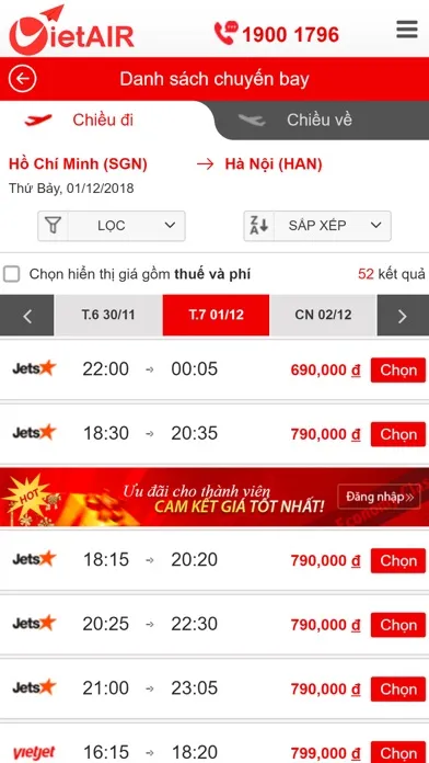 VietAIR - Vé máy bay Ekran Görüntüleri