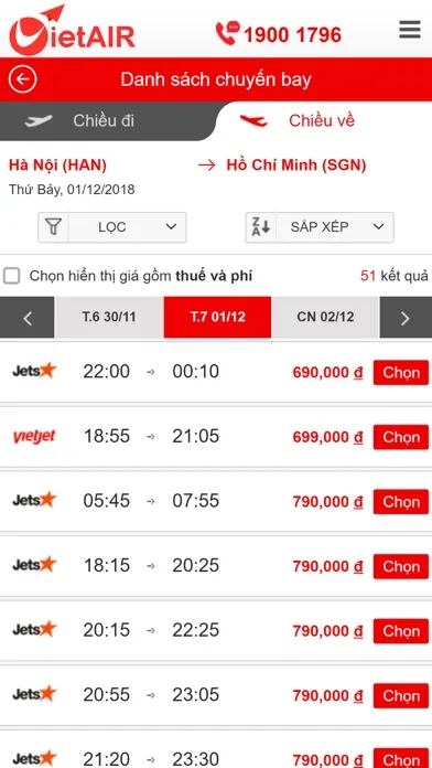 VietAIR - Vé máy bay Ekran Görüntüleri