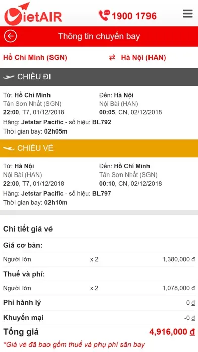 VietAIR - Vé máy bay Ekran Görüntüleri
