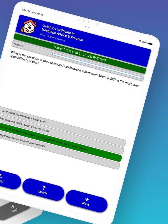 Capturas de pantalla de CeMAP Mortgage Advice Exam iPad 