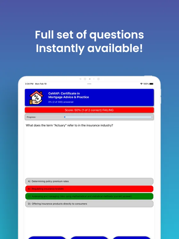 Capturas de pantalla de CeMAP Mortgage Advice Exam iPad 