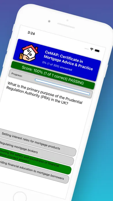 Capturas de pantalla de CeMAP Mortgage Advice Exam