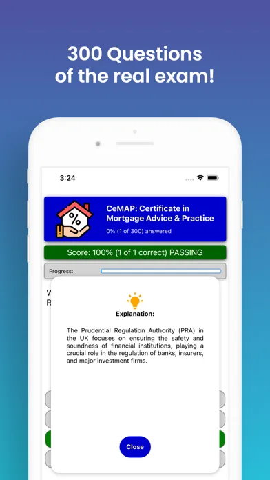 Capturas de pantalla de CeMAP Mortgage Advice Exam