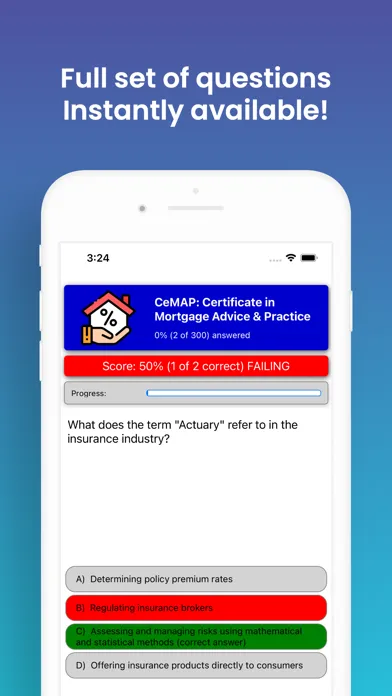 Capturas de pantalla de CeMAP Mortgage Advice Exam
