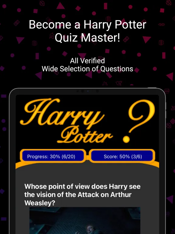 Harry Potter Trivia Quiz iPad  Screenshots