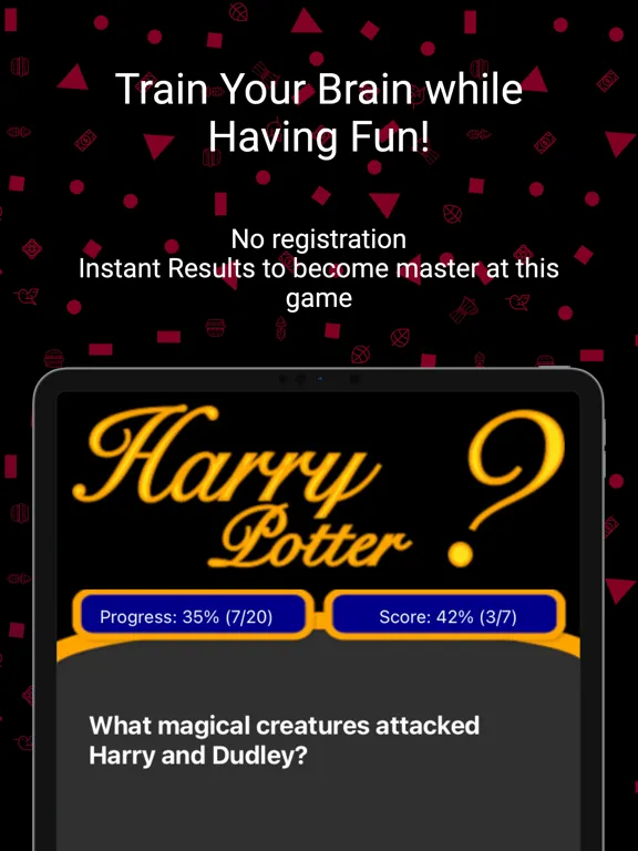 Harry Potter Trivia Quiz iPad  Screenshots