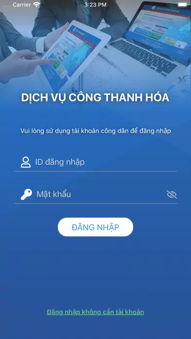 Tangkapan layar Dịch vụ công tỉnh Thanh Hoá