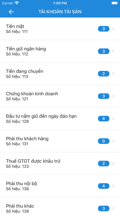 Hệ thống tài khoản kế toán应用截图