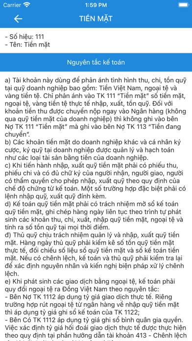 Hệ thống tài khoản kế toán应用截图