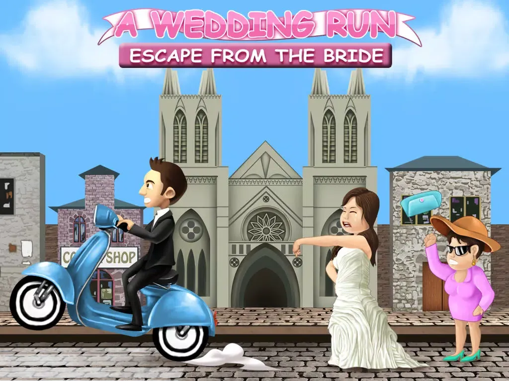 ภาพหน้าจอของ A Wedding Run: Escape From The Bride - Free HD Racing Game iPad 