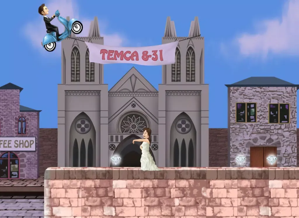 ภาพหน้าจอของ A Wedding Run: Escape From The Bride - Free HD Racing Game iPad 