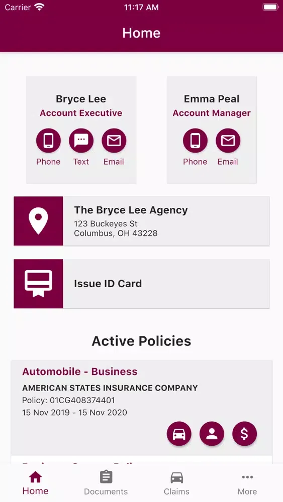 Tangkapan layar Town and Country Ins. - Mobile