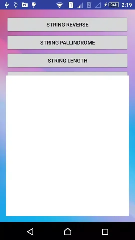 String JAVA Tut App Screenshots