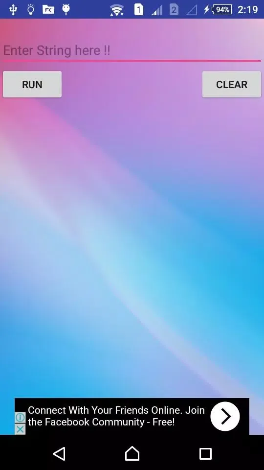 String JAVA Tut App Screenshots
