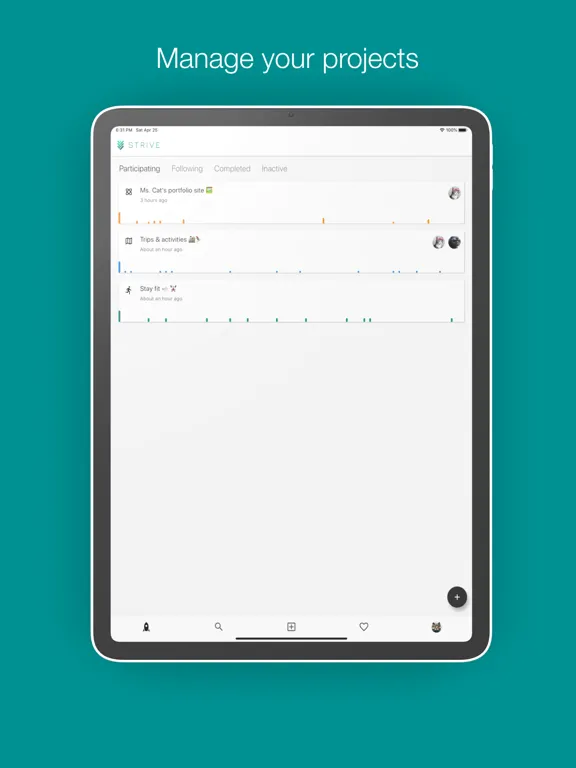 Strive: achieve goals together iPad  স্ক্রিনশট