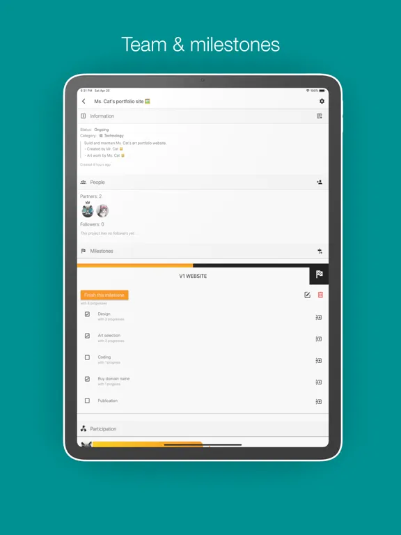 Strive: achieve goals together iPad  স্ক্রিনশট