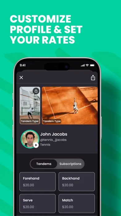 Tandem: Monetize Your Talent Screenshots