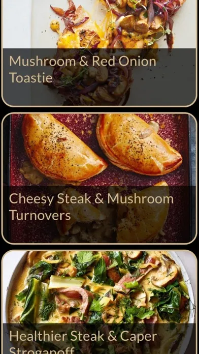 Ảnh chụp màn hình của Mushroom Recipes Plus