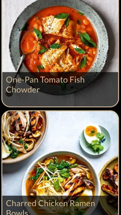 Capturas de tela do Soup Recipes Plus