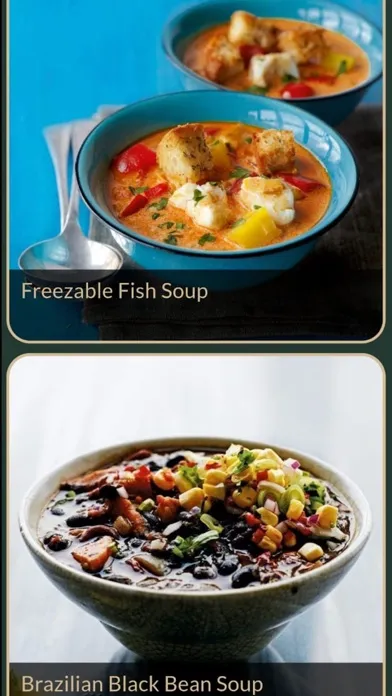 Capturas de tela do Soup Recipes Plus