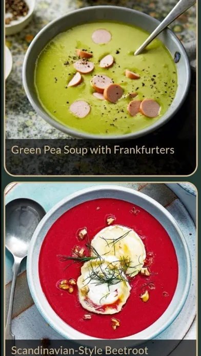 Capturas de tela do Soup Recipes Plus