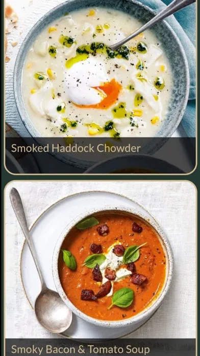 Capturas de tela do Soup Recipes Plus