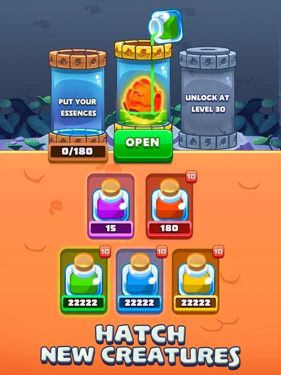 Screenshot di Monster Tales: Match 3 Puzzle iPad 