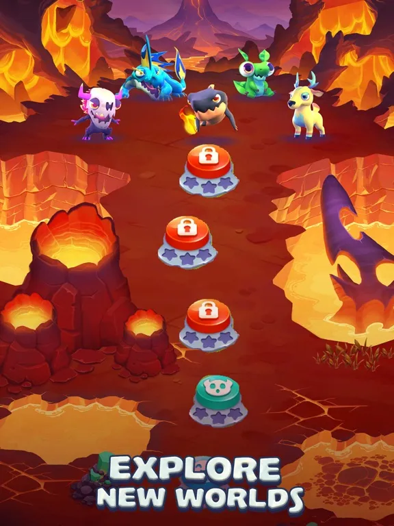 Screenshot di Monster Tales: Match 3 Puzzle iPad 
